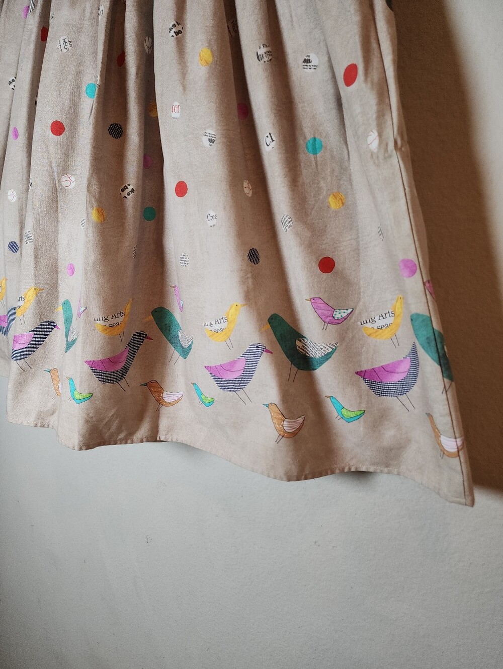 Modcloth Bea And Dot Bird Print Skirt 100% Cotton Women's Size 2X - Picture 15 of 15